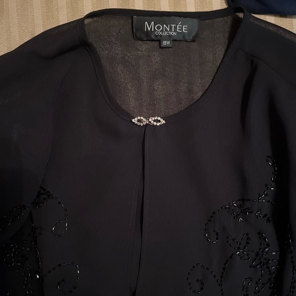 MONTEE’ DRESSY BLACK TOPPER~18W - Picture 6 of 6